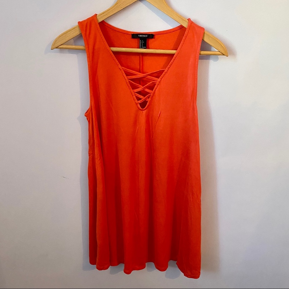 FOREVER 21 orange summer mini dress